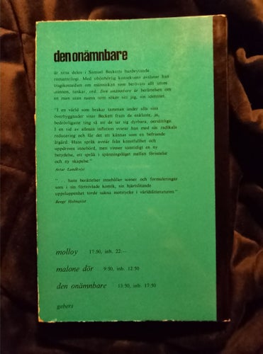 Den onämnbare - Samuel Beckett