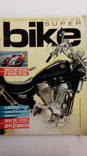 Super Bike nr 8 1988: BMW R 100 GS, Honda XRV 650 Africa Twin, Suzuki Intruder
