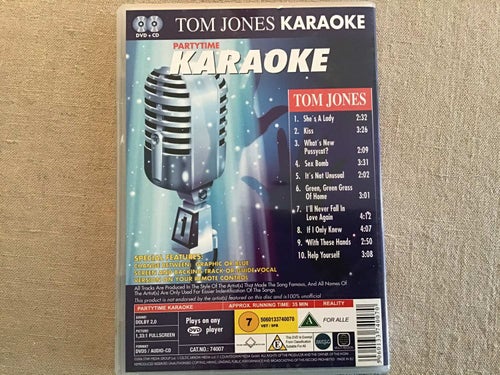 PARTYTIME KARAOKE TOM JONES DVD + CD