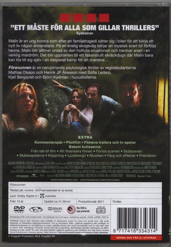 FÖRSVUNNEN - DVD