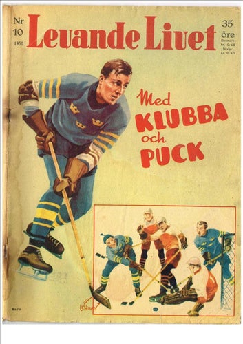 LEVANDE LIVET Nr 10 1950 (årgång 21) omslag: ishockey