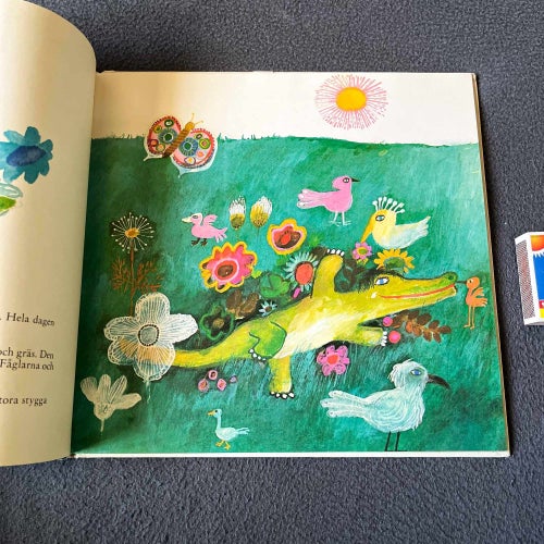 Krokodil kom till oss JANOSCH - Rare ovanlig barnbok bilderbok retro björn tiger
