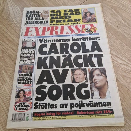 Expressen tidning från 4 oktober 2004