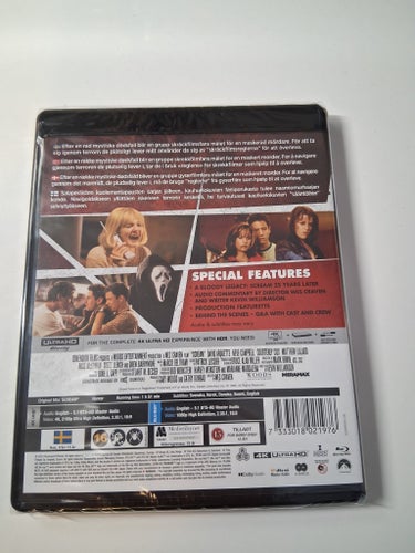 Scream. 4K Ultra HD. Inplastad Blu-ray
