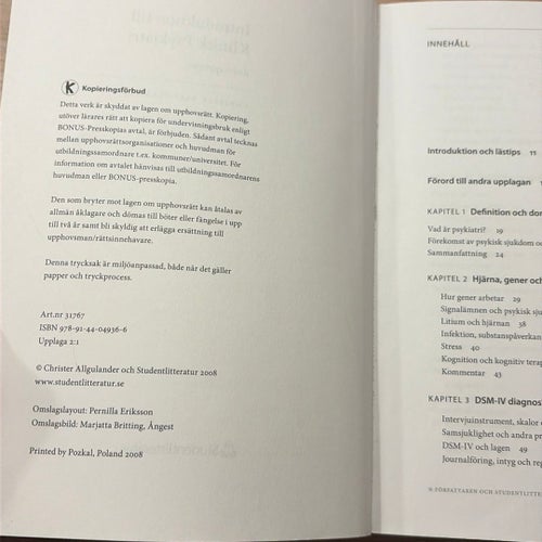 Introduktion till Klinisk Psykiatri av Christer Allgulander, 2:a uppl.
