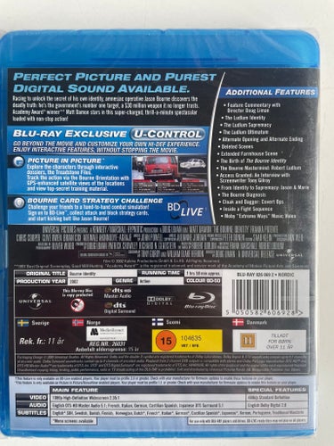 The Bourne Identity (Blu-ray) Fabriksforseglet