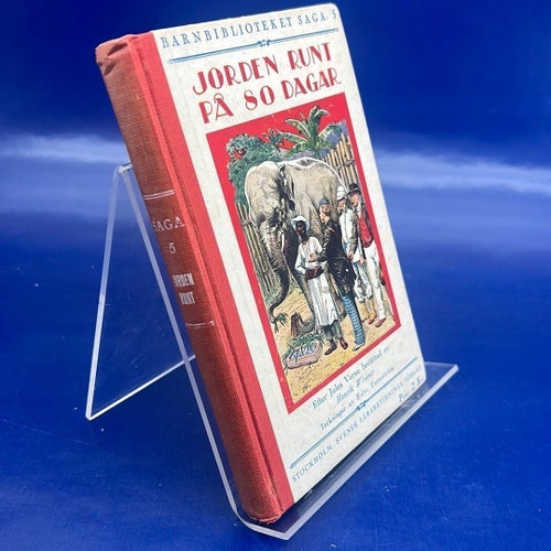 Jorden runt på 80 dagar av Jules Verne, Barnbiblioteket Saga 5, 1935