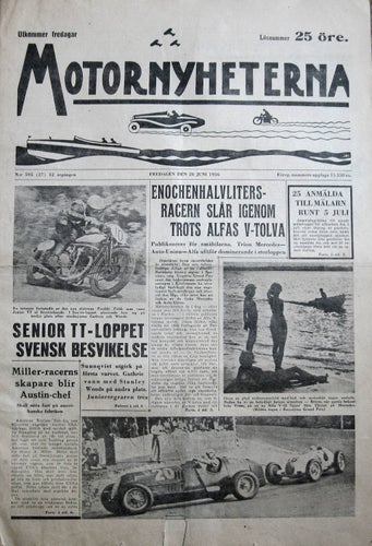 Motornyheterna 1936-27 Senior TT Loppet..Alfa Romeo