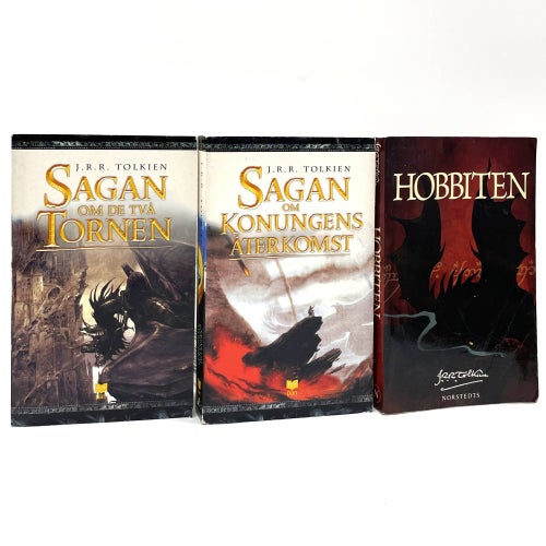 Hela Härskarringen-trilogin + Hobbiten J. R. R. Tolkien (pocket)