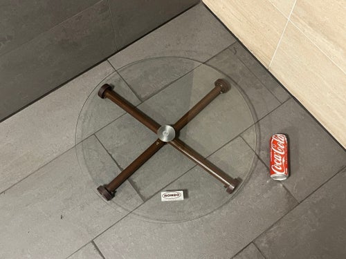 Jätte snurra Ø 60 cm - glas och stål - RONDO ( lazy susan )