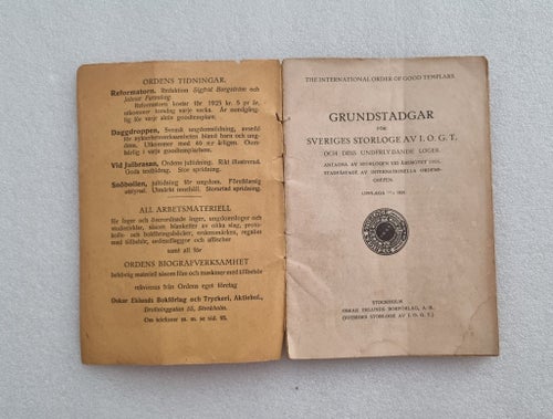 Internationela Order of Good Templars Grundstadgar för Sveriges Storloge 1925