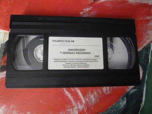 DINORIDERS, SERINAS RÄDDNING, VHS, TECKNAD FILM