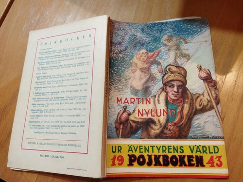 Ur äventyrens värld Pojkboken 1943 av Martin Nylund. Very Fine
