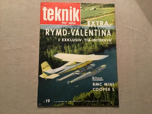 TEKNIK FÖR ALLA NR 19 1963 BMC COOPER,FLYGVAPNET,MARINEN BÅT,