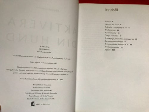 AKTIVERA DIN HUND Charlotte Swanstein 2006