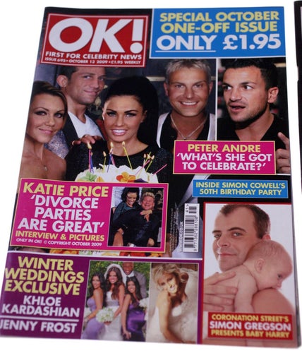 Hello/OK Magazine-2 magazines included-October 2009-NEW-Weight 818g-FREE postage