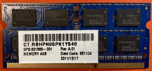 4 GB DDR 3 PC3-10600,DDR3 1333 Elpida. 100% ok. Vanligt 1,5 Volt.