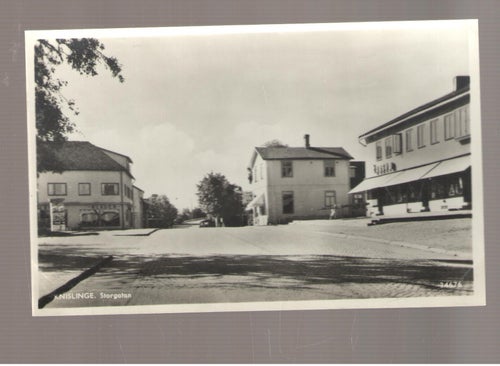 Vykort - Knislinge, Storgatan
