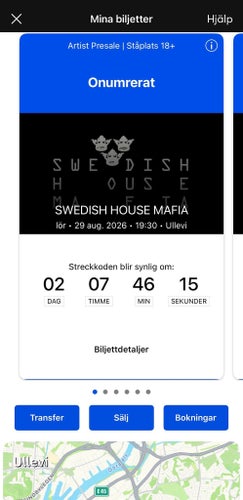 Ståbiljett lördag 29:e Augusti 18+ Swedish House Mafia - Ullevi 29 augusti