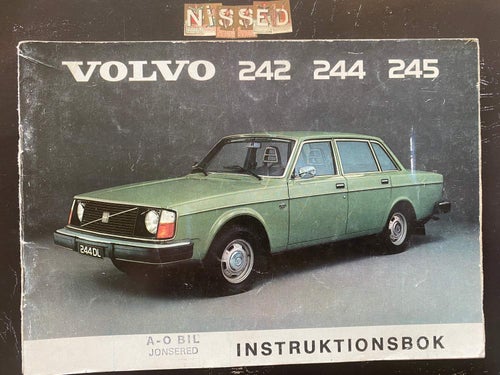 Instruktionsbok Volvo 242 , 244 , 245 1975 80 sidor