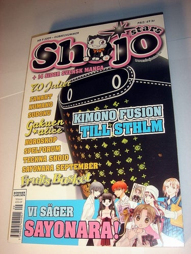 SHOJO STARS (svensk) NY OLÄST Nr 9 2009 DUBBELNUMMER