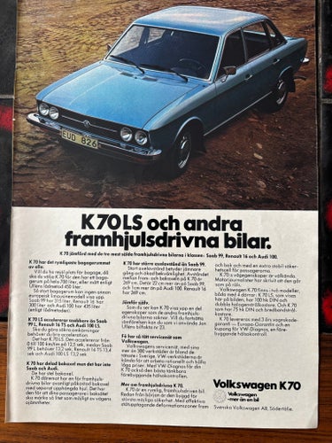 Volkswagen K70 LS 1973 annons