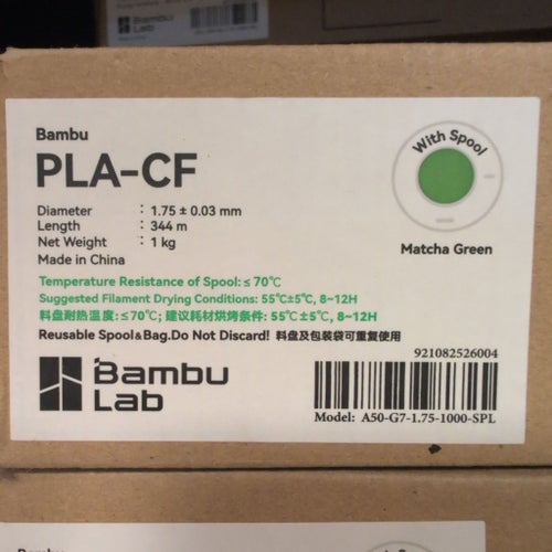 Bambu Lab PLA-CF 1.75mm 1kg Matcha Green