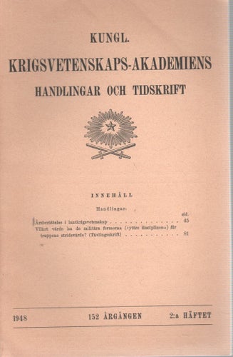 KKRVA - Handlingar och tidskrift - Nr 2 - 1948