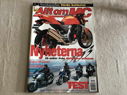 ALLT OM MC NR 10/11 2002 BURGMAN 650,HONDA CBR 600F,ZUNDAPP,TÄRNSJÖ. BMW R 1150