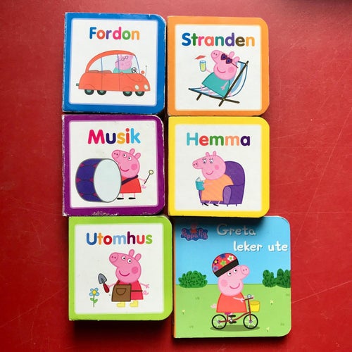 6 kartongböcker med PEPPA PIG / GRETA GRIS 2021