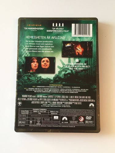 Cloverfield (2-disc, Steelbook, 2007). Beg. DVD