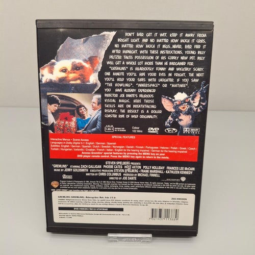 Gremlins - Snapcase - Region 2, DVD-Film, Svensk text, Fint skick