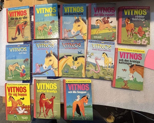 13 styck böcker, Vitnos av Marie Louise Rudolfsson, Very good plus