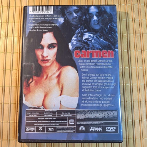 Carmen (2003) -DVD- Paz Vega, Leonardo Sbaraglia - VG+