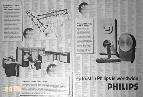 PHILIPS COMPUTERS WORLDWIDE, REKLAMANNONS 1968