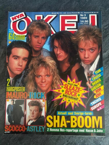 Tidningen OKEJ ! Nr 3 - 1989 . Med samtliga POSTERS !!!