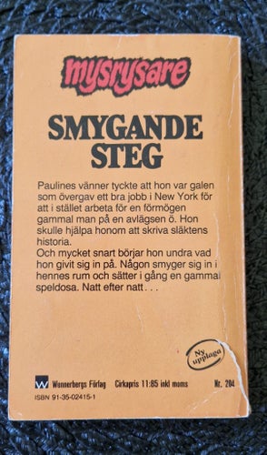 Mysrysare 204 'Smygande steg' Rysare Thriller Skräck Gammal Pocket Retro