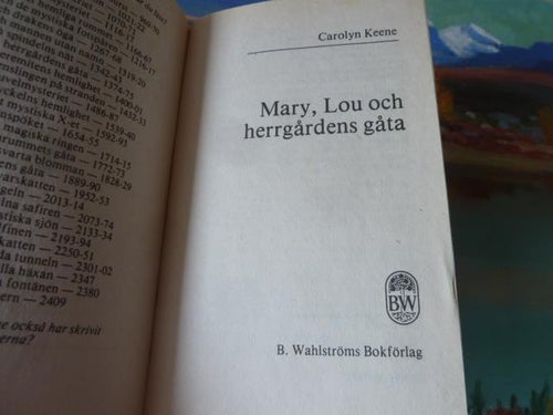 MARY, LOU OCH HERRGÅRDENS GÅTA, C. KEENE, 1987,  POCKET, BÖCKER