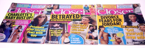 Closer Magazine-3 issues included-June/July 2008-NEW-Weight 732g-FREE postage