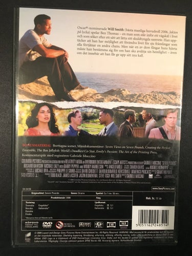 Seven Pounds - DVD (2008)(Beg) W. Smith