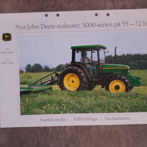 John Deere Traktorbroschyr 5000-serien