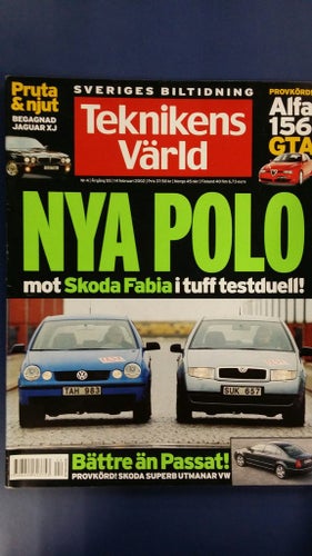 Teknikens Värld 4 2002: BMW 320d, Alfa 156 GTA, beg Jaguar XJ, Arctic Cat 440