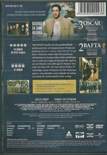 *** THE PIANIST av Roman Polanski ( 2 disc´s ) ***