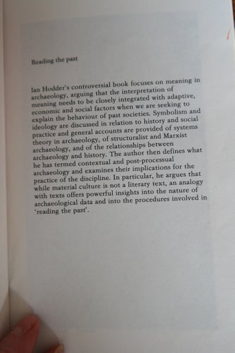 Reading the Past av Ian Hodder, 1986