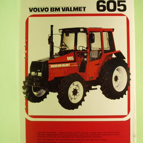 Spec.blad Traktor VOLVO BM VALMET 605......Scantrac Eskilstuna