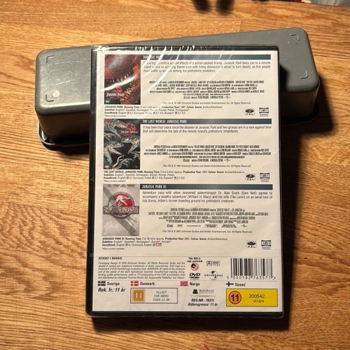 Jurassic Park 1-3 Complete Collection ny inplastad DVD)