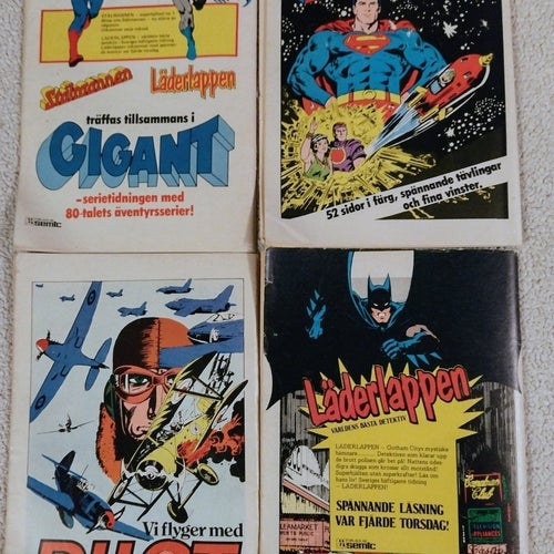 Parti serier tidningar med Tumac 1980-talet