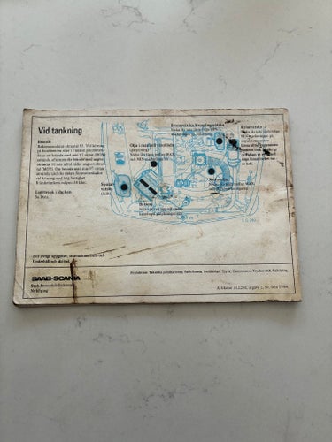 Instruktionsbok Saab 99 M 1984