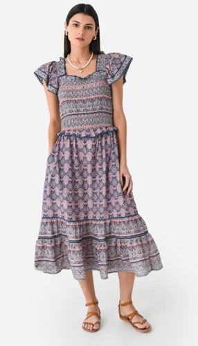 Sea New York Dress Parker Smocked Purple XS/S (NWT)