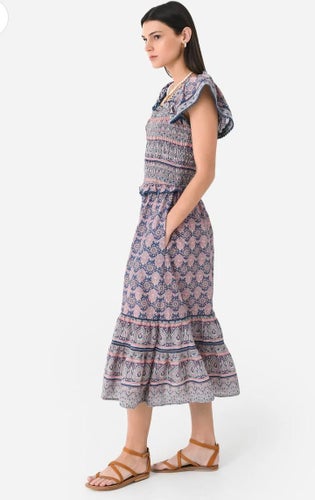 Sea New York Dress Parker Smocked Purple XS/S (NWT)